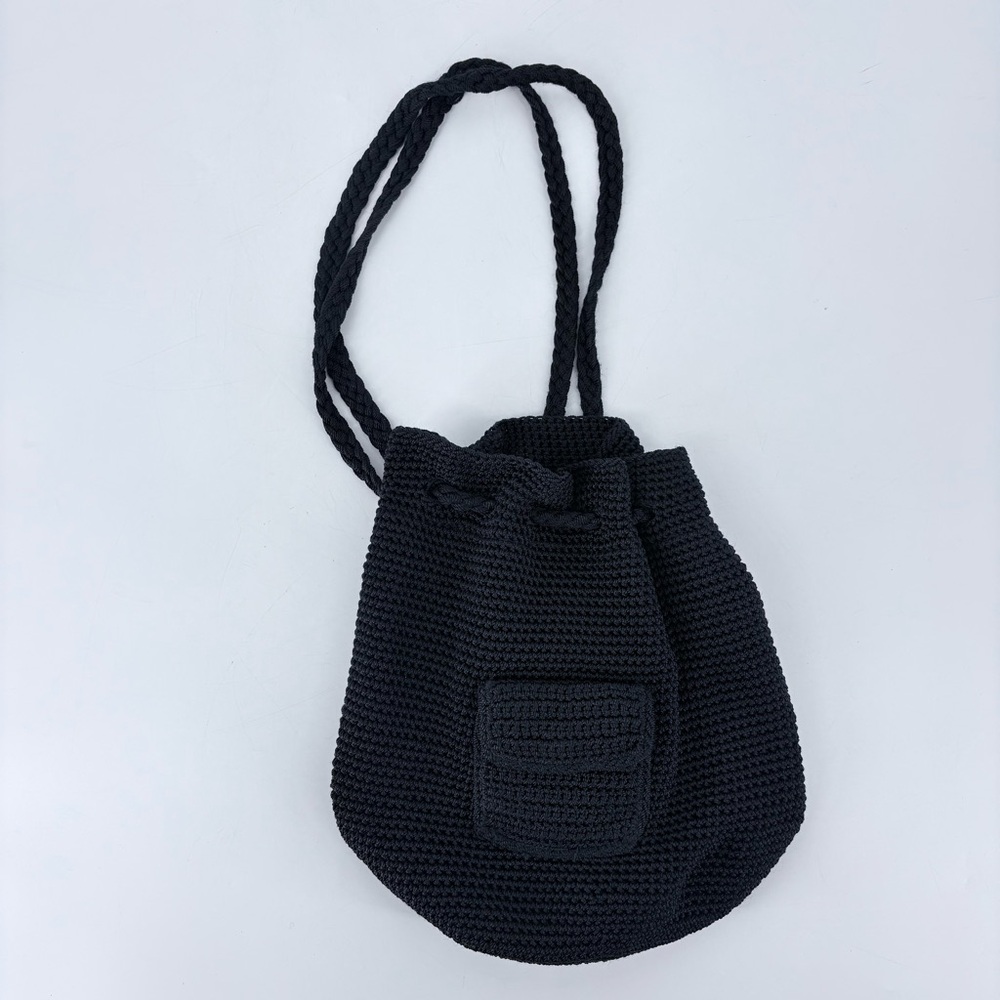 The Sak Black Crochet Backpack